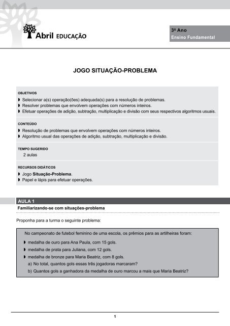 Adição situações problema - Recursos de ensino