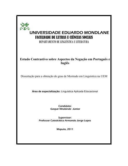 UNIVERSIDADE EDUARDO MONDLANE