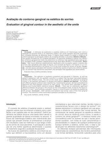 Evaluation of gingival contour in the aesthetic of - Unip