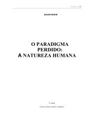 O PARADIGMA PERDIDO: A NATUREZA HUMANA