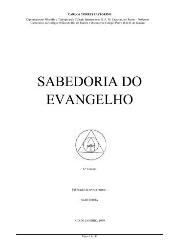 SABEDORIA DO EVANGELHO - VI