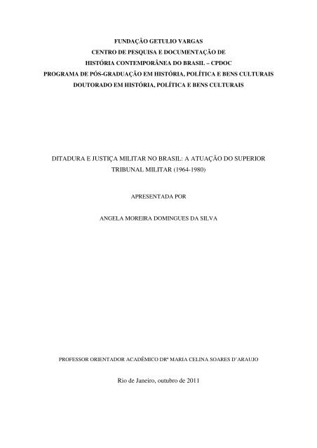 Tese_Angela Moreira.pdf - Sistema de Bibliotecas da FGV ...