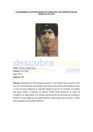 Publicações indicadas - 01. janeiro de 2012 - Descubra Minas