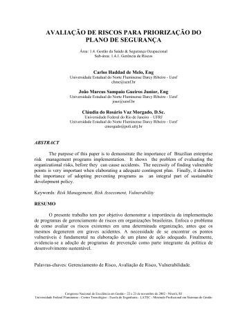 Avaliacao do plano de negocio