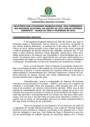 Juiz Carlos Antônio Sarmento - Tribunal Regional Eleitoral da Paraíba