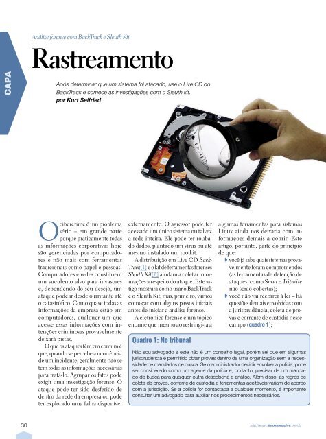 Rastreamento - Linux Magazine Online