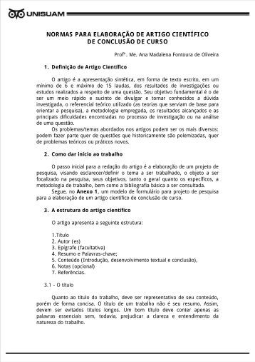 Elaborar um artigo