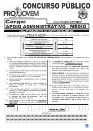 Caderno de Questões - Apoio Administrativo - Nível Médio