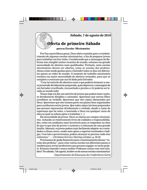 Selados para a eternidade - Adventistas do 7º Dia - Movimento de ...