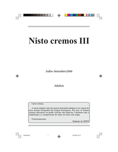 Nisto cremos III - Adventistas do 7º Dia - Movimento de Reforma