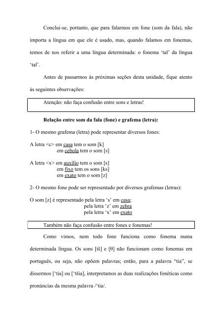 Fonologia Conteudista: Profa. Ana Lúcia dos Prazeres Costa ...