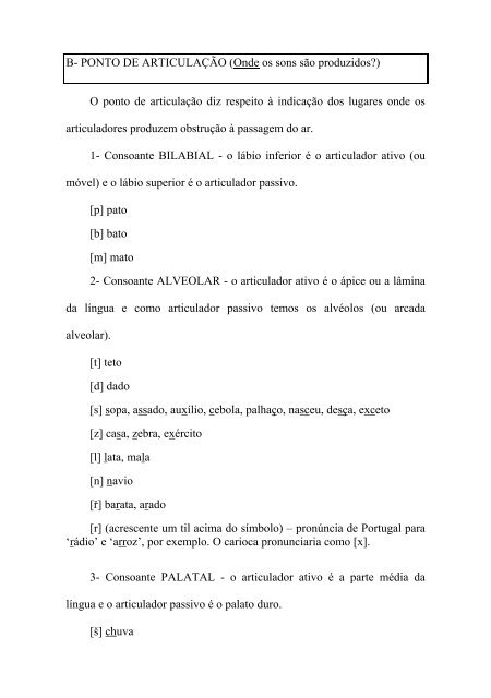 Fonologia Conteudista: Profa. Ana Lúcia dos Prazeres Costa ...