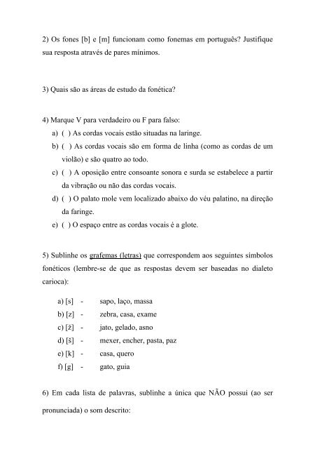 Fonologia Conteudista: Profa. Ana Lúcia dos Prazeres Costa ...