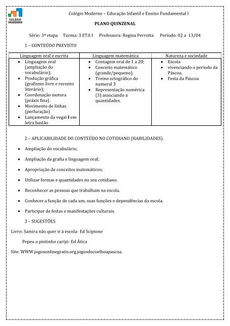 Plano de aula - 6o ano - Usando o dicionário bilíngue