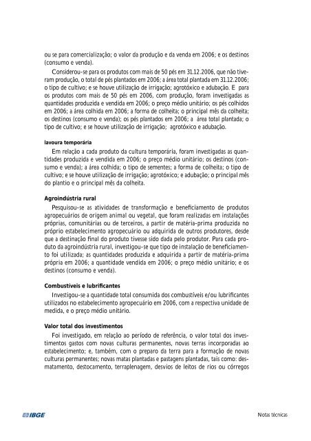 Censo Agropecuário 2006 - Resultados Preliminares - IBGE