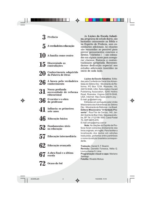 2 5 A verdadeira educação - Adventistas do 7º Dia - Movimento de ...