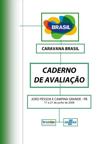 Caderno de Avaliação - Paraíba 4.580kb (pdf) - Ministério do Turismo