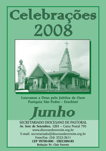 Celebrações JUN 2008.p65 - Diocese de Erexim