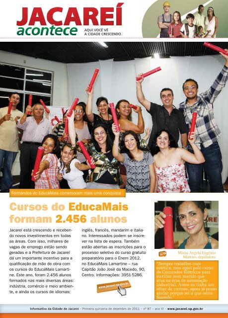 Cursos do EducaMais formam 2.456 alunos - Prefeitura de Jacareí