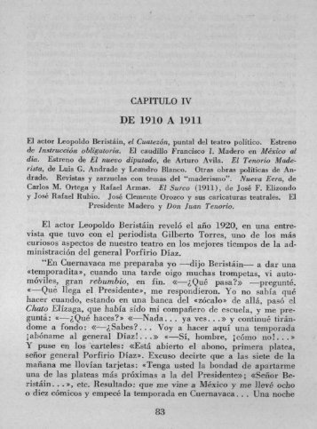 CAPITULO Iv DE 1910 A 1911 dia. Estreno de El ... - Bicentenario