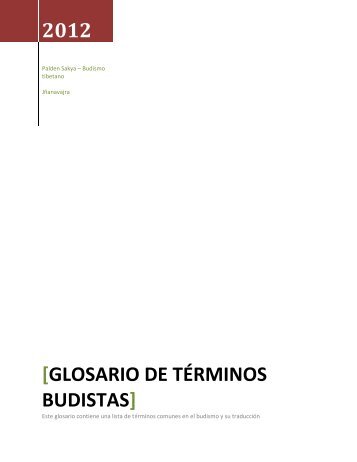 glosario de términos budistas - Palden Sakya – Budismo Tibetano