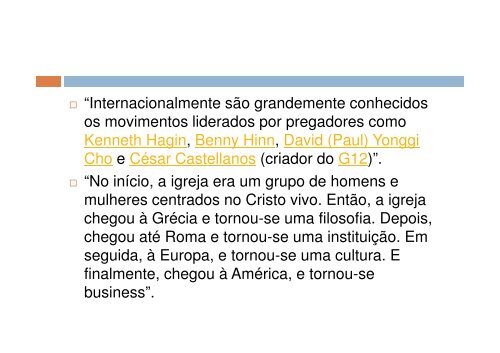 NEOPENTECOSTALISMO: O OUTRO LADO DA MOEDA Por ...