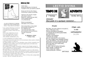 LECTIO DIVINA - Franciscanos Conventuais de Portugal