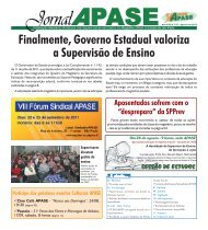 Jornal Apase - Ano XXII nº 213 - Agosto de 2011