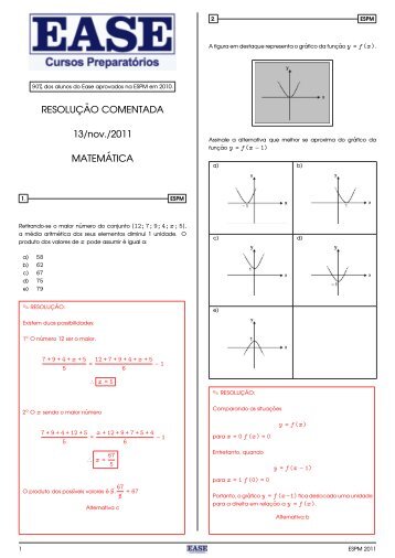 Prova resolvida - Ease