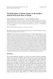 Potential impact of climate change on the northern nemoral forest ...