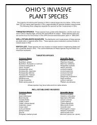 OHIO'S INVASIVE PLANT SPECIES