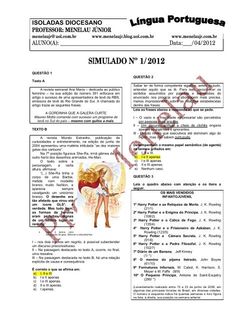 Cartões: SUBSTITUIÇÃO DE PALAVRAS OU TRECHOS DO TEXTO