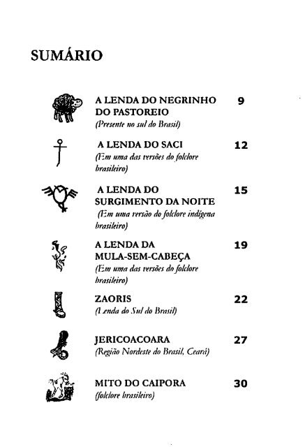 Lendas e Mitos do Brasil - UFMG