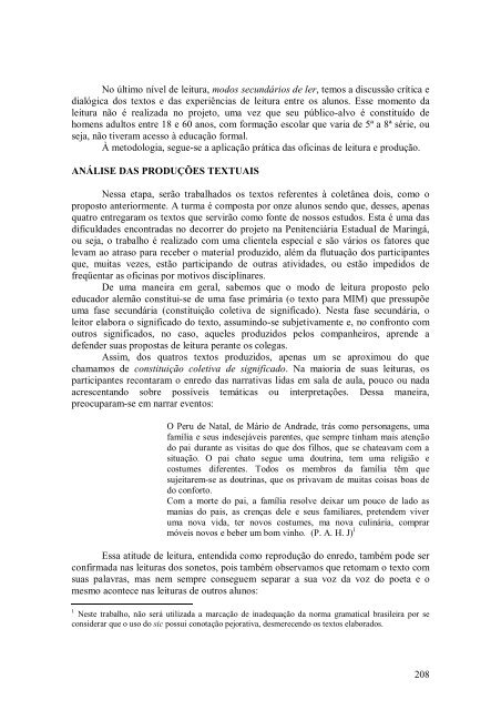 a leitura do texto literário ea busca da identidade: leitores na ... - UEM