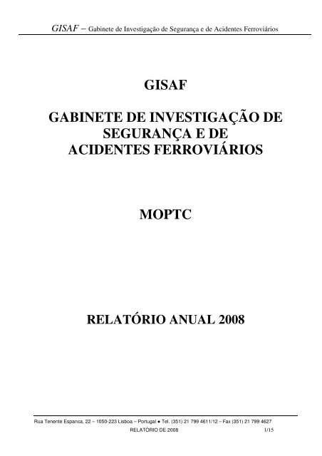 GISAF GABINETE DE INVESTIGAÇÃO DE SEGURANÇA E ... - ERA