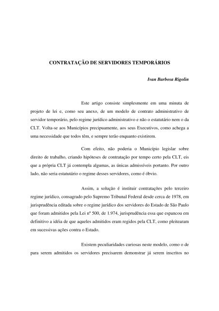 CONTRATAÇÃO DE SERVIDORES TEMPORÁRIOS - ACOPESP