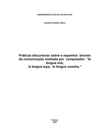 Práticas discursivas sobre o espanhol através da comunicação ...