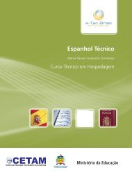 Espanhol Técnico - Rede e-Tec Brasil - Ministério da Educação