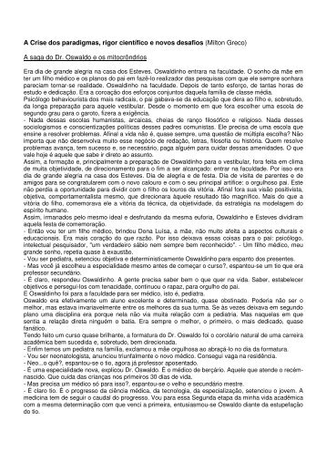 A Crise dos paradigmas, rigor científico e novos desafios ... - Unisinos