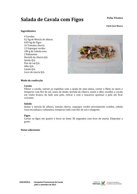 Receitas com Cavala