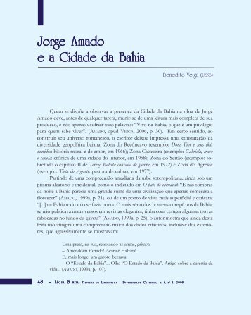 Jorge Amado ea Cidade da Bahia - Légua & meia