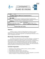 Plano 08/2 - Instituto de Matemática - UFRGS