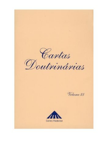 Cartas doutrinárias, volume 25 - Racionalismo Cristão