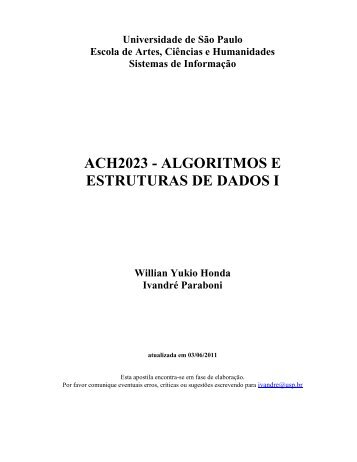 ACH2023-ALGORITMOS E ESTRUTURAS DE DADOS - USP