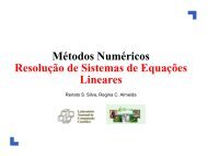 Métodos Numéricos Resolução de Sistemas de Equações ... - Geoma