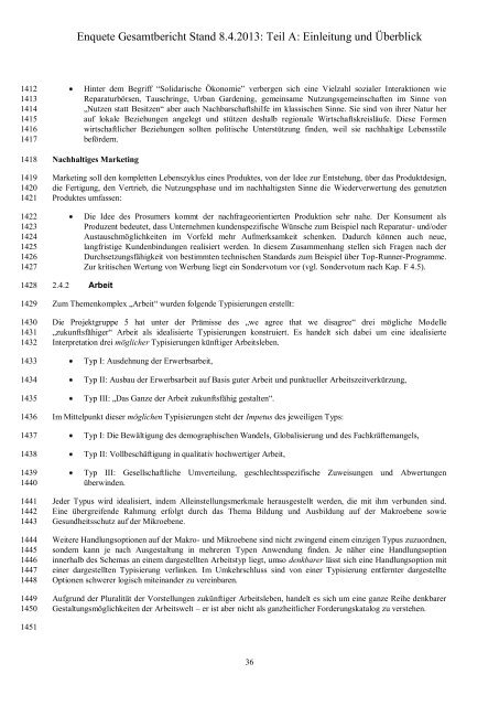 Deutscher Bundestag Entwurf des Gesamtberichts