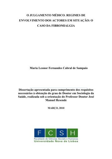 O julgamento médico. Regimes de envolvimento dos actores