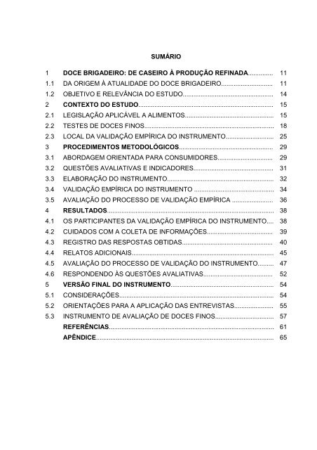 Instrumento de Avaliação de Doces Finos - Mestrado Profissional ...