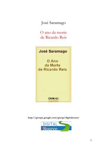 José Saramago O ano da morte de Ricardo Reis