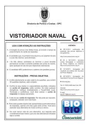 Exemplar de Prova Vistoriador Naval Gabarito 1 - Concursos - Bio-Rio